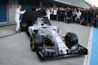 World © Octane Photographic Ltd. Williams Martini Racing FW37 launch. Sunday 1st February 2015, Formula 1 Winter testing, Jerez de la Frontera, Spain. Digital Ref: 1181CB7D0053