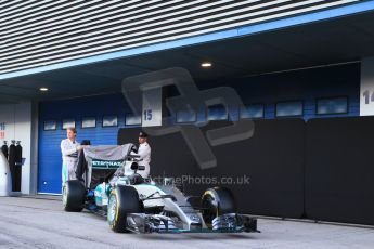 World © Octane Photographic Ltd. Mercedes AMG Petronas F1 W06 Hybrid launch. Sunday 1st February 2015, Formula 1 Winter testing, Jerez de la Frontera, Spain. Digital Ref : 1181LB1D1082