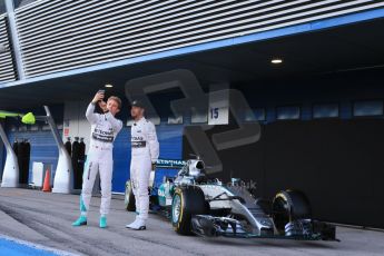 World © Octane Photographic Ltd. Mercedes AMG Petronas F1 W06 Hybrid launch. Sunday 1st February 2015, Formula 1 Winter testing, Jerez de la Frontera, Spain. Digital Ref : 1181LB1D1104