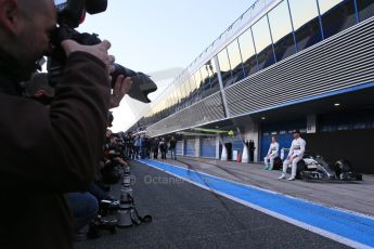 World © Octane Photographic Ltd. Mercedes AMG Petronas F1 W06 Hybrid launch. Sunday 1st February 2015, Formula 1 Winter testing, Jerez de la Frontera, Spain. Digital Ref : 1181LB1D1117