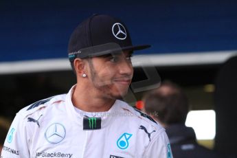 World © Octane Photographic Ltd. Mercedes AMG Petronas F1 W06 Hybrid launch - Lewis Hamilton. Sunday 1st February 2015, Formula 1 Winter testing, Jerez de la Frontera, Spain. Digital Ref : 1181LB7D9298