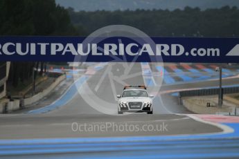 World © Octane Photographic Ltd. Pirelli wet tyre test, Paul Ricard, France. Monday 25th January 2016. Pirelli checking the track after the Deluge system was on. Digital Ref: 1498CB1D8343