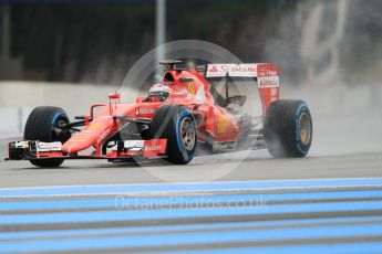 World © Octane Photographic Ltd. Pirelli wet tyre test, Paul Ricard, France. Monday 25th January 2016. Ferrari SF15-T – Kimi Raikkonen. Digital Ref: