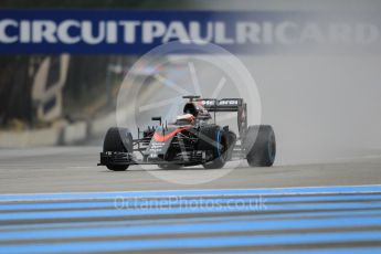 World © Octane Photographic Ltd. Pirelli wet tyre test, Paul Ricard, France. Monday 25th January 2016. McLaren Honda MP4/30 – Stoffel Vandoorne. Digital Ref: 1498CB1D8416
