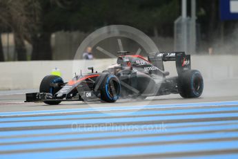 World © Octane Photographic Ltd. Pirelli wet tyre test, Paul Ricard, France. Monday 25th January 2016. McLaren Honda MP4/30 – Stoffel Vandoorne. Digital Ref: 1498CB1D8423