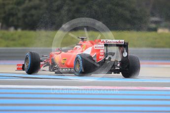 World © Octane Photographic Ltd. Pirelli wet tyre test, Paul Ricard, France. Monday 25th January 2016. Ferrari SF15-T – Kimi Raikkonen. Digital Ref: 1498CB1D8482