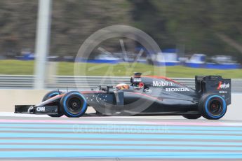World © Octane Photographic Ltd. Pirelli wet tyre test, Paul Ricard, France. Monday 25th January 2016. McLaren Honda MP4/30 – Stoffel Vandoorne. Digital Ref: 1498CB1D8569