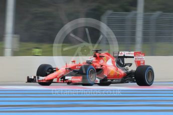 World © Octane Photographic Ltd. Pirelli wet tyre test, Paul Ricard, France. Monday 25th January 2016. Ferrari SF15-T – Kimi Raikkonen. Digital Ref: 1498CB1D8583
