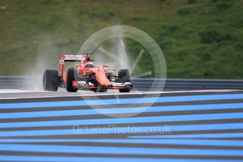 World © Octane Photographic Ltd. Pirelli wet tyre test, Paul Ricard, France. Monday 25th January 2016. Ferrari SF15-T – Kimi Raikkonen. Digital Ref: 1498CB1D8696