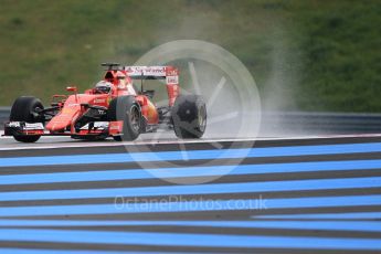 World © Octane Photographic Ltd. Pirelli wet tyre test, Paul Ricard, France. Monday 25th January 2016. Ferrari SF15-T – Kimi Raikkonen. Digital Ref: 1498CB1D8703