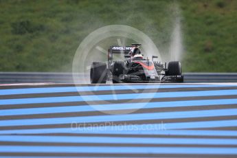 World © Octane Photographic Ltd. Pirelli wet tyre test, Paul Ricard, France. Monday 25th January 2016. McLaren Honda MP4/30 – Stoffel Vandoorne. Digital Ref: 1498CB1D8722