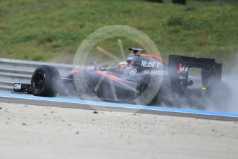 World © Octane Photographic Ltd. Pirelli wet tyre test, Paul Ricard, France. Monday 25th January 2016. McLaren Honda MP4/30 – Stoffel Vandoorne. Digital Ref: 1498CB1D8882