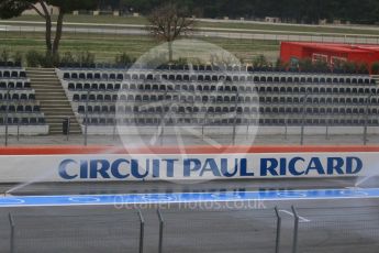 World © Octane Photographic Ltd. Pirelli wet tyre test, Paul Ricard, France. Monday 25th January 2016. The deluge system soaking the track prior to the session start. Digital Ref : 1498CB7D5071