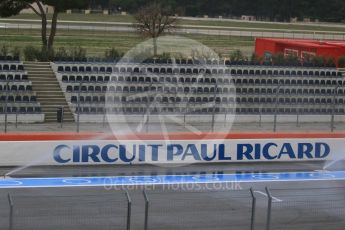 World © Octane Photographic Ltd. Pirelli wet tyre test, Paul Ricard, France. Monday 25th January 2016. The deluge system soaking the track prior to the session start. Digital Ref : 1498CB7D5071