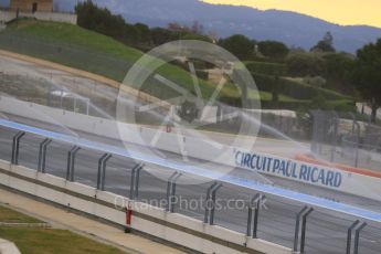 World © Octane Photographic Ltd. Pirelli wet tyre test, Paul Ricard, France. Monday 25th January 2016. The deluge system soaking the track prior to the session start. Digital Ref : 1498CB7D5077