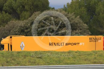 World © Octane Photographic Ltd. Pirelli wet tyre test, Paul Ricard, France. Monday 25th January 2016. Renault Sport truck. Digital Ref: 1498CB7D5130
