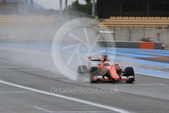 World © Octane Photographic Ltd. Pirelli wet tyre test, Paul Ricard, France. Monday 25th January 2016. Ferrari SF15-T – Kimi Raikkonen. Digital Ref: 1498CB7D5284