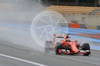 World © Octane Photographic Ltd. Pirelli wet tyre test, Paul Ricard, France. Monday 25th January 2016. Ferrari SF15-T – Kimi Raikkonen. Digital Ref: 1498CB7D5307