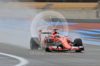 World © Octane Photographic Ltd. Pirelli wet tyre test, Paul Ricard, France. Monday 25th January 2016. Ferrari SF15-T – Kimi Raikkonen. Digital Ref: 1498CB7D5319