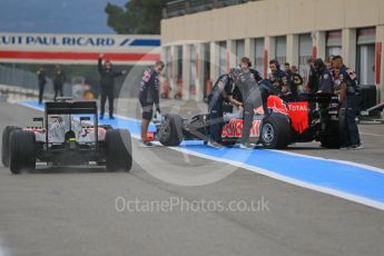 World © Octane Photographic Ltd. Pirelli wet tyre test, Paul Ricard, France. Monday 25th January 2016. McLaren Honda MP4/30 – Stoffel Vandoorne and Red Bull Racing RB11 – Daniel Ricciardo. Digital Ref: 1498CB7D5392