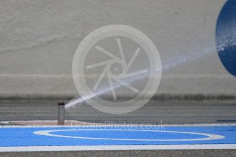World © Octane Photographic Ltd. Pirelli wet tyre test, Paul Ricard, France. Monday 25th January 2016. Deluge system in action. Digital Ref: 1498CB7D5471