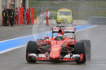 World © Octane Photographic Ltd. Pirelli wet tyre test, Paul Ricard, France. Monday 25th January 2016. Ferrari SF15-T – Kimi Raikkonen. Digital Ref: 1498CB7D5487