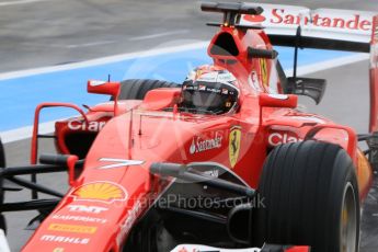 World © Octane Photographic Ltd. Pirelli wet tyre test, Paul Ricard, France. Monday 25th January 2016. Ferrari SF15-T – Kimi Raikkonen. Digital Ref: 1498CB7D5491