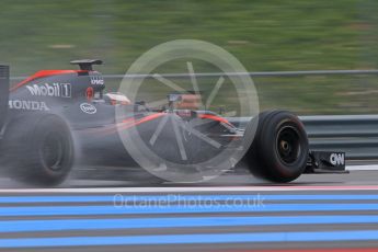 World © Octane Photographic Ltd. Pirelli wet tyre test, Paul Ricard, France. Monday 25th January 2016. McLaren Honda MP4/30 – Stoffel Vandoorne. Digital Ref: