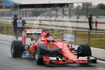 World © Octane Photographic Ltd. Pirelli wet tyre test, Paul Ricard, France. Monday 25th January 2016. Ferrari SF15-T – Kimi Raikkonen. Digital Ref: 1498LB1D5436