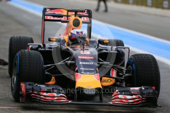 World © Octane Photographic Ltd. Pirelli wet tyre test, Paul Ricard, France. Monday 25th January 2016. Red Bull Racing RB11 – Daniel Ricciardo. Digital Ref: 1498LB1D5484