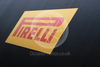 World © Octane Photographic Ltd. Pirelli wet tyre test, Paul Ricard, France. Monday 25th January 2016. Pirelli logo. Digital Ref:1498LB1D5529