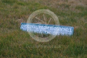 World © Octane Photographic Ltd. Pirelli wet tyre test, Paul Ricard, France. Keep off grass notice, original grass from Biggin Hill. Monday 25th January 2016. Paul Ricard. Digital Ref: 1498LB1D5541