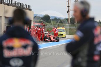 World © Octane Photographic Ltd. Pirelli wet tyre test, Paul Ricard, France. Monday 25th January 2016. Ferrari SF15-T – Kimi Raikkonen. Digital Ref: 1498LB1D5550