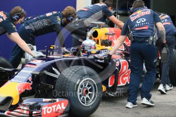 World © Octane Photographic Ltd. Pirelli wet tyre test, Paul Ricard, France. Monday 25th January 2016. Red Bull Racing RB11 – Daniel Ricciardo. Digital Ref: 1498LB1D5569
