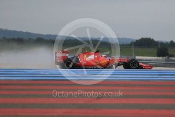 World © Octane Photographic Ltd. Pirelli wet tyre test, Paul Ricard, France. Monday 25th January 2016. Ferrari SF15-T – Kimi Raikkonen. Digital Ref: 1498LB1D5591