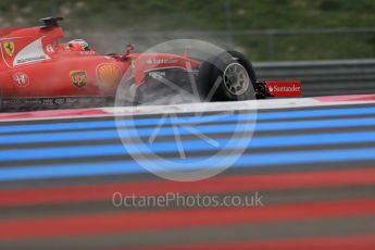 World © Octane Photographic Ltd. Pirelli wet tyre test, Paul Ricard, France. Monday 25th January 2016. Ferrari SF15-T – Kimi Raikkonen. Digital Ref: 1498LB1D5711
