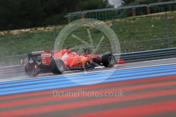 World © Octane Photographic Ltd. Pirelli wet tyre test, Paul Ricard, France. Monday 25th January 2016. Ferrari SF15-T – Kimi Raikkonen. Digital Ref: 1498LB1D5715