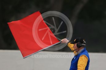 World © Octane Photographic Ltd. Pirelli wet tyre test, Paul Ricard, France. Monday 25th January 2016. Red flag. Digital Ref: 1498LB1D5969