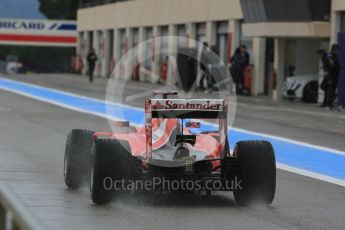 World © Octane Photographic Ltd. Pirelli wet tyre test, Paul Ricard, France. Monday 25th January 2016. Ferrari SF15-T – Kimi Raikkonen. Digital Ref: 1498LB5D5241