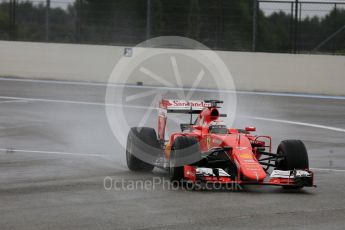 World © Octane Photographic Ltd. Pirelli wet tyre test, Paul Ricard, France. Monday 25th January 2016. Ferrari SF15-T – Kimi Raikkonen. Digital Ref: 1498LB5D5416