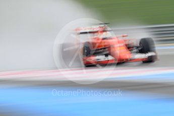 World © Octane Photographic Ltd. Pirelli wet tyre test, Paul Ricard, France. Tuesday 26th January 2016. Ferrari SF15-T – Sebastian Vettel. Digital Ref: 1499CB1D0060