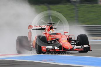 World © Octane Photographic Ltd. Pirelli wet tyre test, Paul Ricard, France. Tuesday 26th January 2016. Ferrari SF15-T – Sebastian Vettel. Digital Ref: 1499CB1D0078