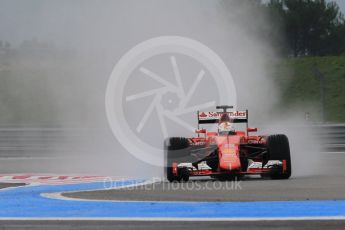 World © Octane Photographic Ltd. Pirelli wet tyre test, Paul Ricard, France. Tuesday 26th January 2016. Ferrari SF15-T – Sebastian Vettel. Digital Ref: 1499CB1D0090