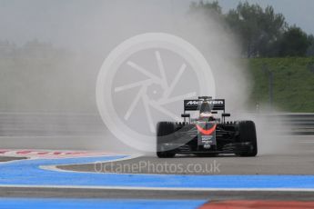 World © Octane Photographic Ltd. Pirelli wet tyre test, Paul Ricard, France. Tuesday 26th January 2016. McLaren Honda MP4/30 – Stoffel Vandoorne. Digital Ref: 1499CB1D0101