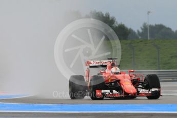World © Octane Photographic Ltd. Pirelli wet tyre test, Paul Ricard, France. Tuesday 26th January 2016. Ferrari SF15-T – Sebastian Vettel. Digital Ref: 1499CB1D0113