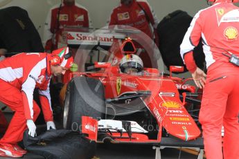 World © Octane Photographic Ltd. Pirelli wet tyre test, Paul Ricard, France. Tuesday 26th January 2016. Ferrari SF15-T – Sebastian Vettel on intermediates. Digital Ref: 1499CB1D0147