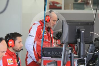 World © Octane Photographic Ltd. Pirelli wet tyre test, Paul Ricard, France. Tuesday 26th January 2016. Ferrari - Jock Clear. Digital Ref: 1499CB1D0190