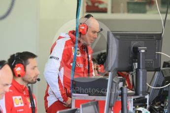 World © Octane Photographic Ltd. Pirelli wet tyre test, Paul Ricard, France. Tuesday 26th January 2016. Ferrari - Jock Clear. Digital Ref: 1499CB1D0195