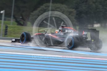 World © Octane Photographic Ltd. Pirelli wet tyre test, Paul Ricard, France. Tuesday 26th January 2016. McLaren Honda MP4/30 – Stoffel Vandoorne. Digital Ref: 1499CB1D9203