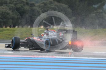 World © Octane Photographic Ltd. Pirelli wet tyre test, Paul Ricard, France. Tuesday 26th January 2016. McLaren Honda MP4/30 – Stoffel Vandoorne. Digital Ref: 1499CB1D9367